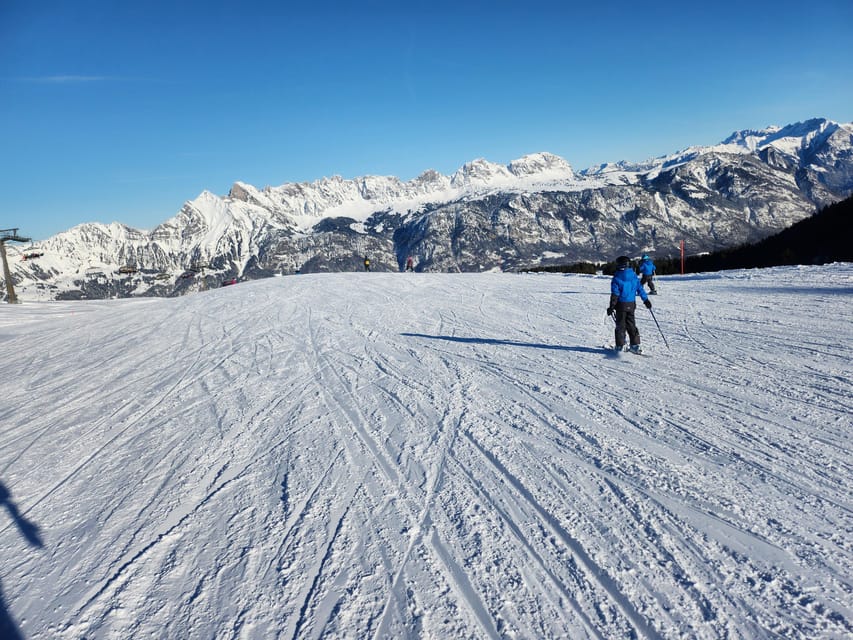 Flumserberg ski course - Views across the Churfirsten mountains