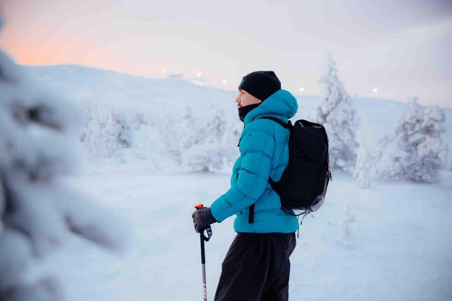 Levi: Cross-Country Skiing Experience - Across the frozen lake with the fells behind you