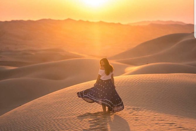 Morning Desert Safari with Camel Ride & Sand Skiing Private Tours - Arabic Costume Photos and Bedouin Camp Refreshments