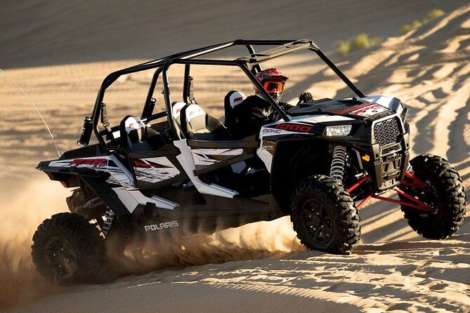 Polaris 1000CC Buggy 04 Seater with Camel Riding and Sand Skiing - Pickup from Dubai and the long road to the sand