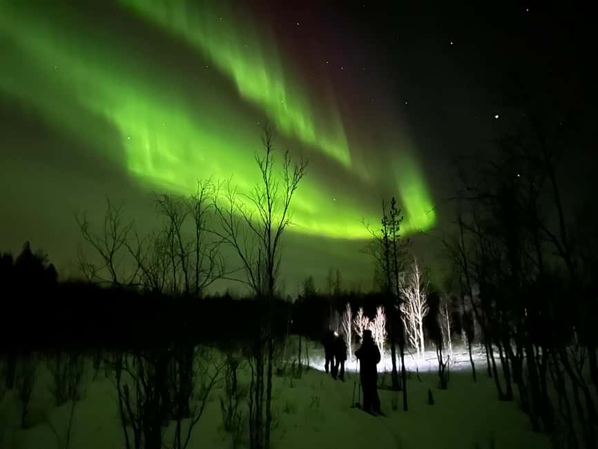 Rovaniemi: Nighttime Ski Adventure ending with Campfire - The privately built trails through the forest