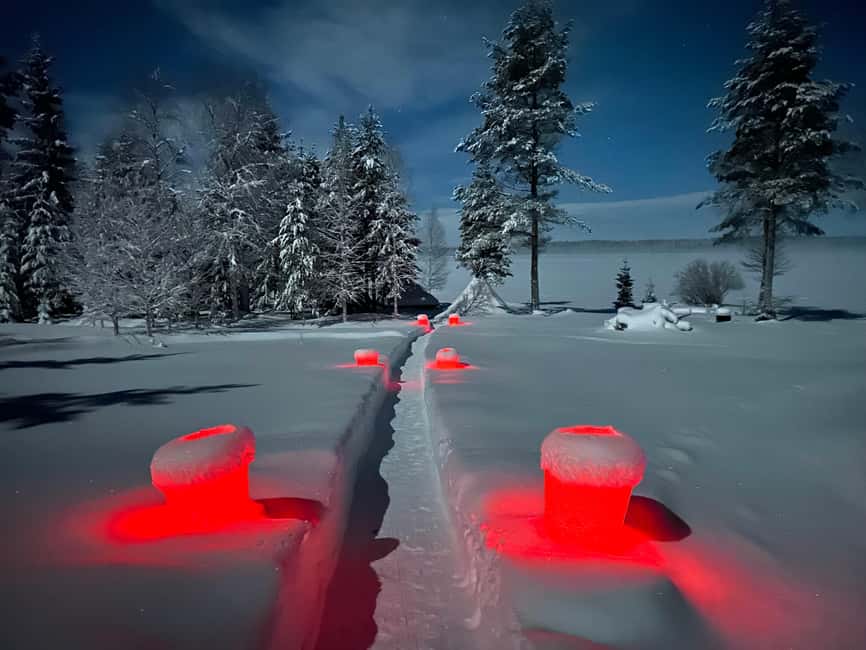 Rovaniemi: Nighttime Ski Adventure ending with Campfire - The laavu campfire and Finnish hospitality