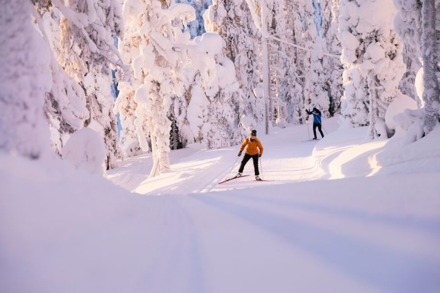 Ruka: Cross-country skiing - Moving onto the official maintained tracks