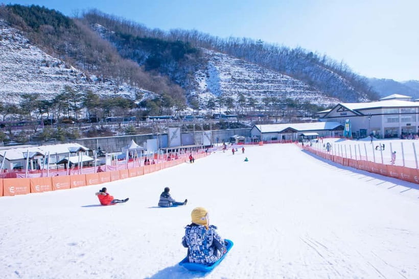 Seoul: Full-Day Winter Trip Ski Resort, Ice Valley, Namiseom - Elysian Gangchon: an easier first run