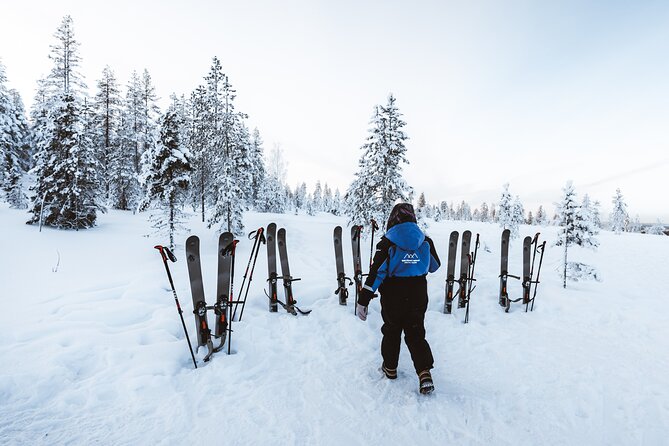 Ski Trekking Safari in Lapland - Learning the skis before the real route