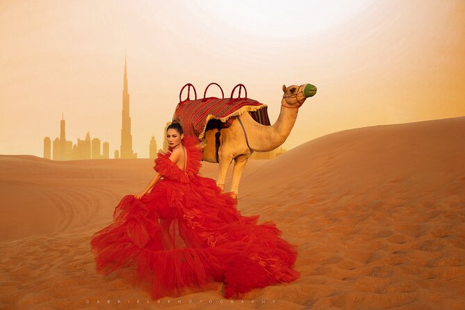 VIP Dubai Desert Safari Camel Ride, Sand Ski, Live BBQ Dinner - Leaving Dubai for Lahbab’s red dunes